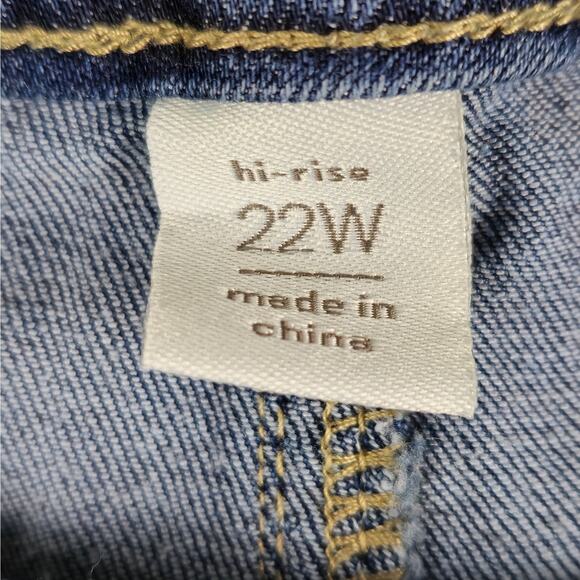 Cato Jeans Womens Size 22W Hi-Rise Distressed 40" Waist - Picture 6 of 12